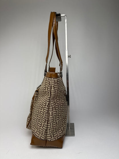 Vintage Balenciaga Monogram Handbag Beige Brown