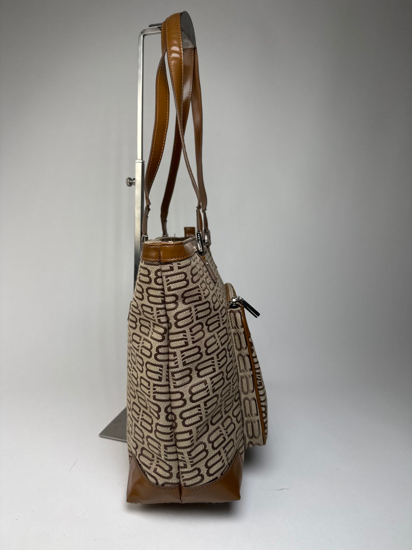 Vintage Balenciaga Monogram Handbag Beige Brown