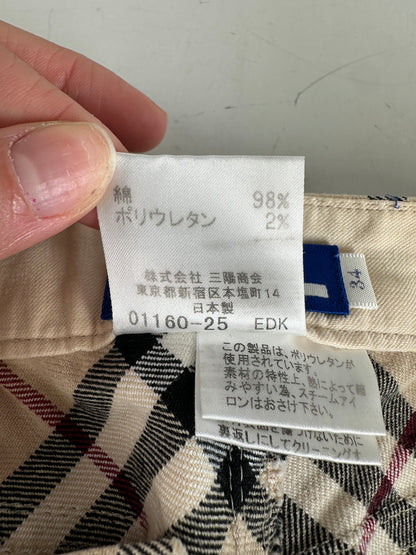 Vintage Burberry Nova Check Trousers Beige XS
