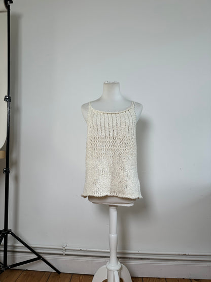 Vintage Escada Cotton Top Cream M