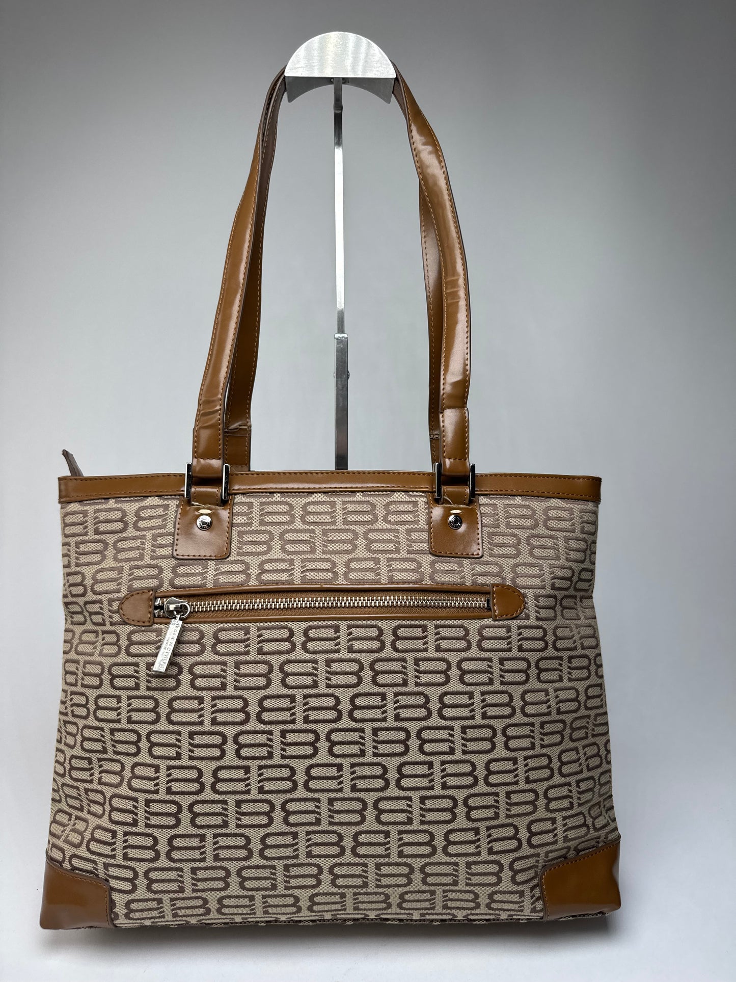 Vintage Balenciaga Monogram Handbag Beige Brown