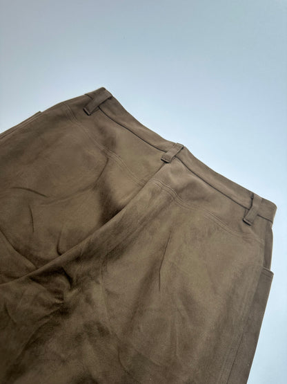 Vintage Issey Miyake Suede Pants Brown M