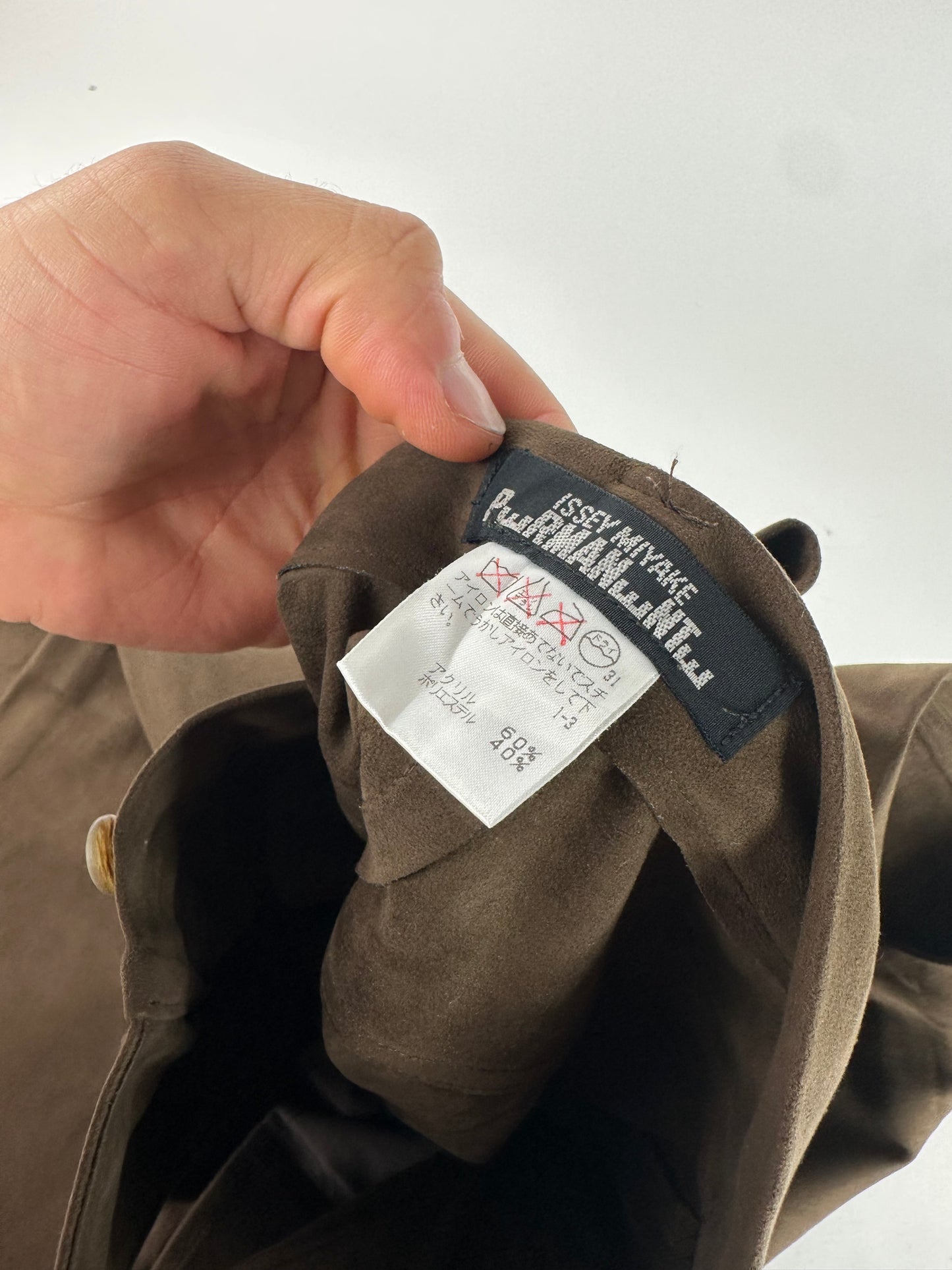 Vintage Issey Miyake Suede Pants Brown M