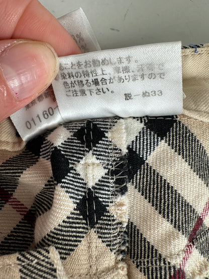 Vintage Burberry Nova Check Trousers Beige XS