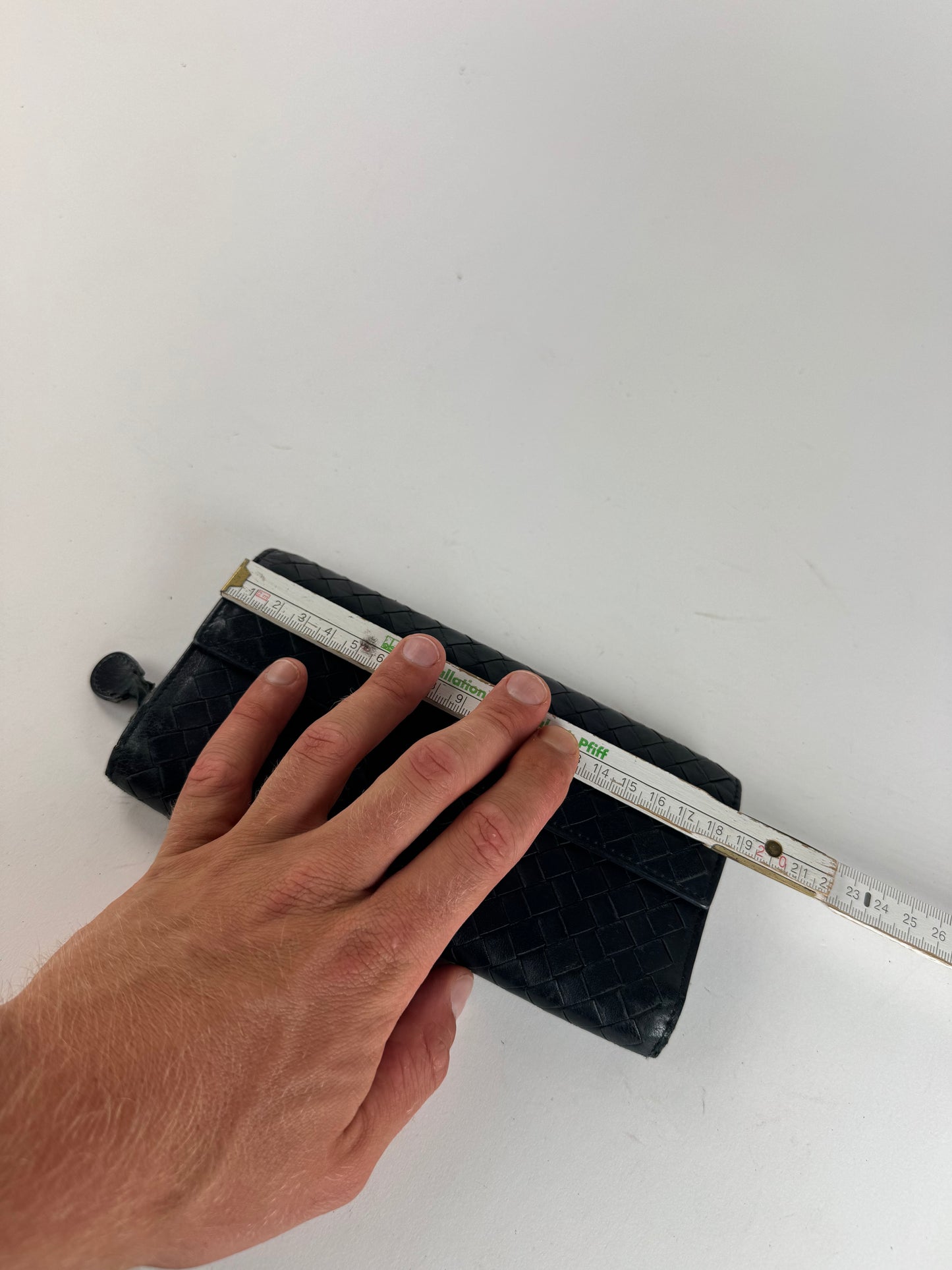 Vintage Bottega Veneta Intrecciato leather wallet black