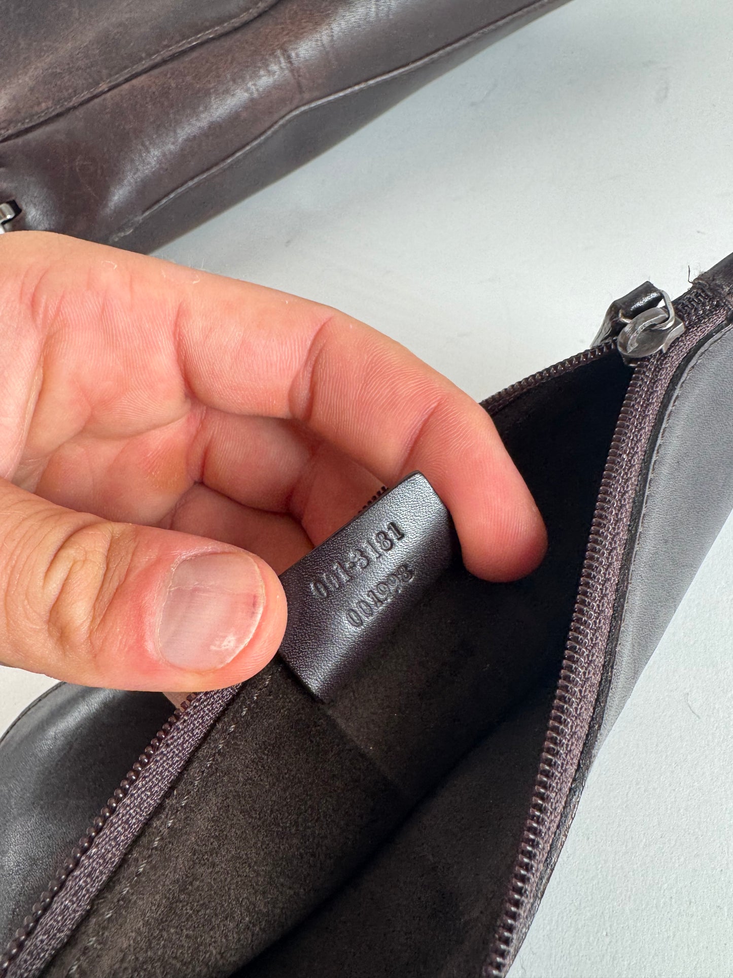 Sac fourre-tout seau vintage en cuir Gucci marron