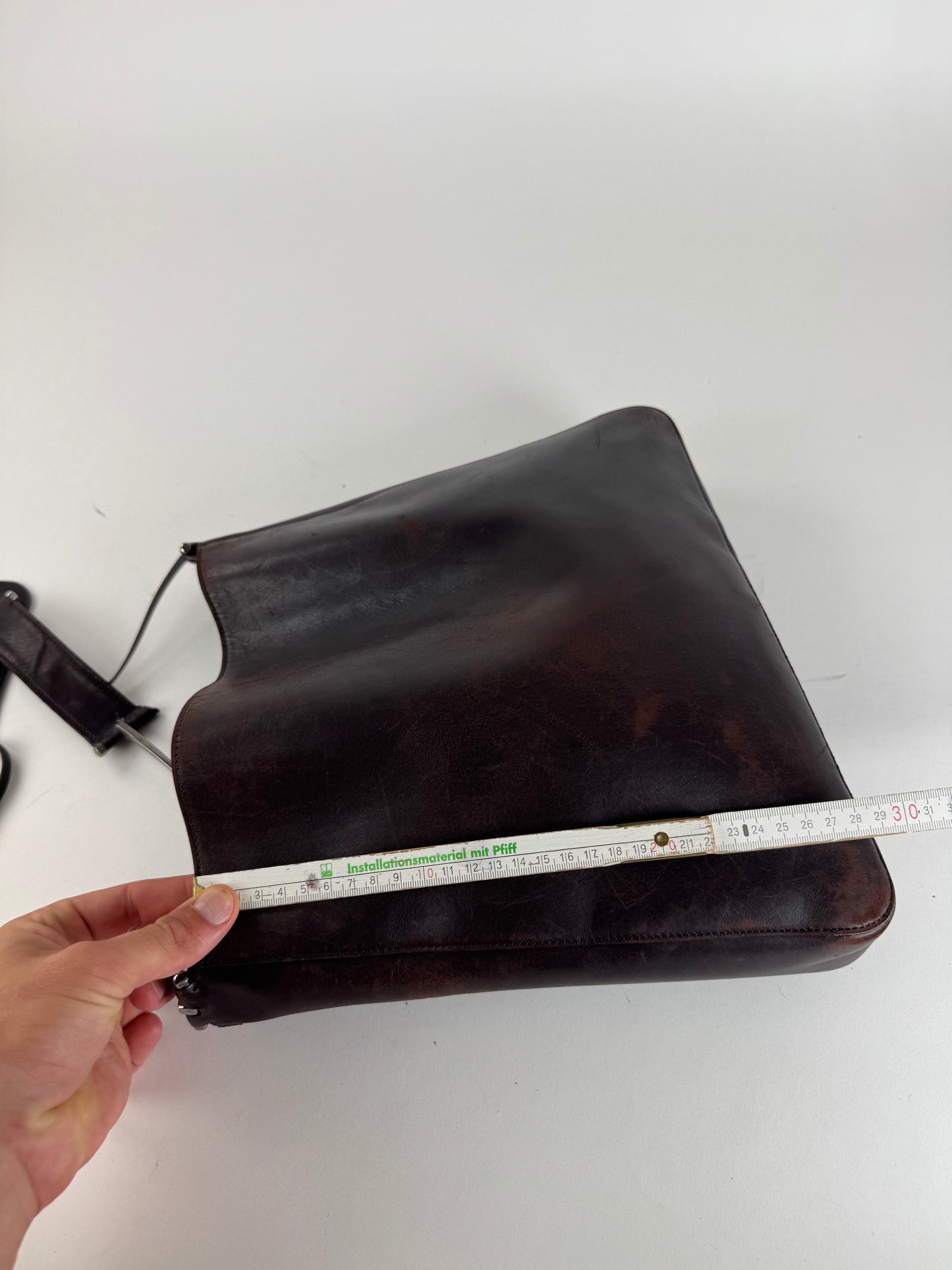 Sac fourre-tout seau vintage en cuir Gucci marron