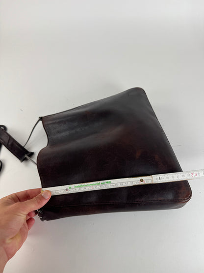 Sac fourre-tout seau vintage en cuir Gucci marron