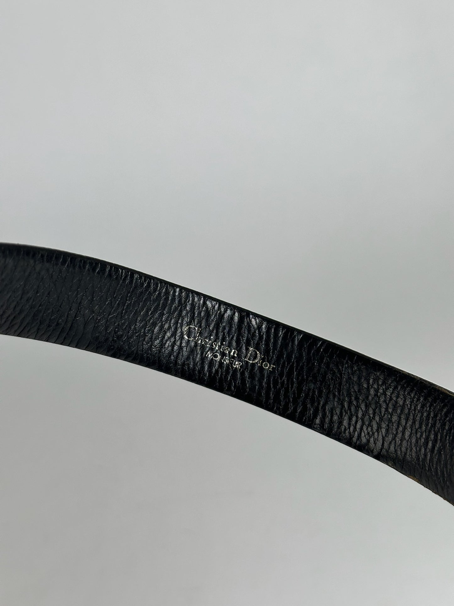 Vintage Dior leather belt black