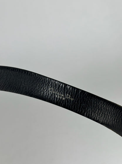Vintage Dior leather belt black