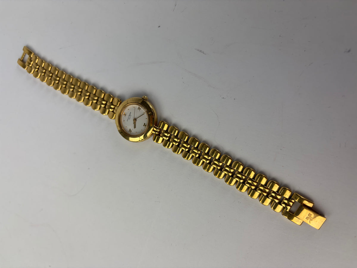 Vintage Courrèges Two-Tone Bracelet Watch c. Late 1980s Gold Silver