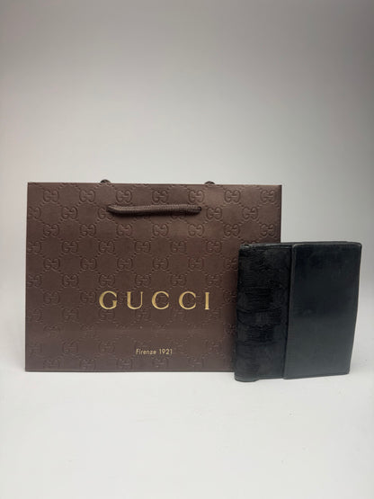 Vintage Gucci Canvas leather wallet black