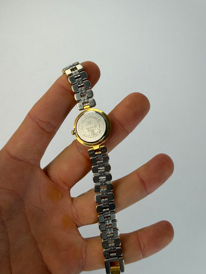 Vintage Courrèges Two-Tone Bracelet Watch c. Late 1980s Gold Silver