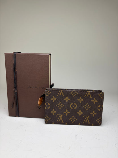 Vintage Louis Vuitton Monogram Canvas Pouch Brown Gold