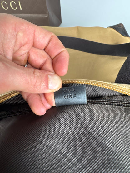 Vintage Gucci Canvas/Leather Handbag Camel Brown