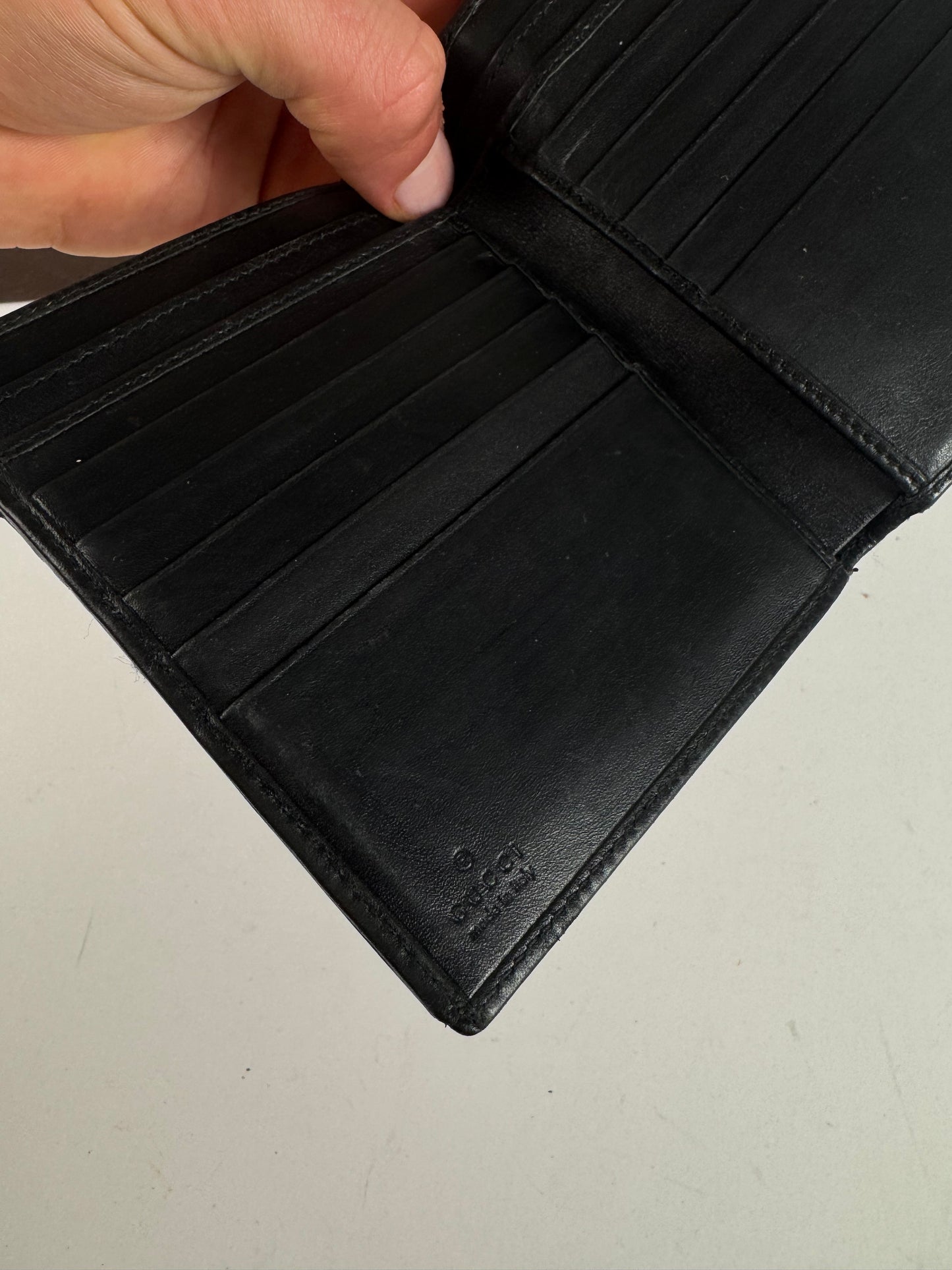 Vintage Gucci Canvas leather wallet black