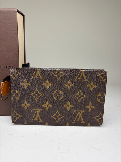 Vintage Louis Vuitton Monogram Canvas Pouch Brown Gold