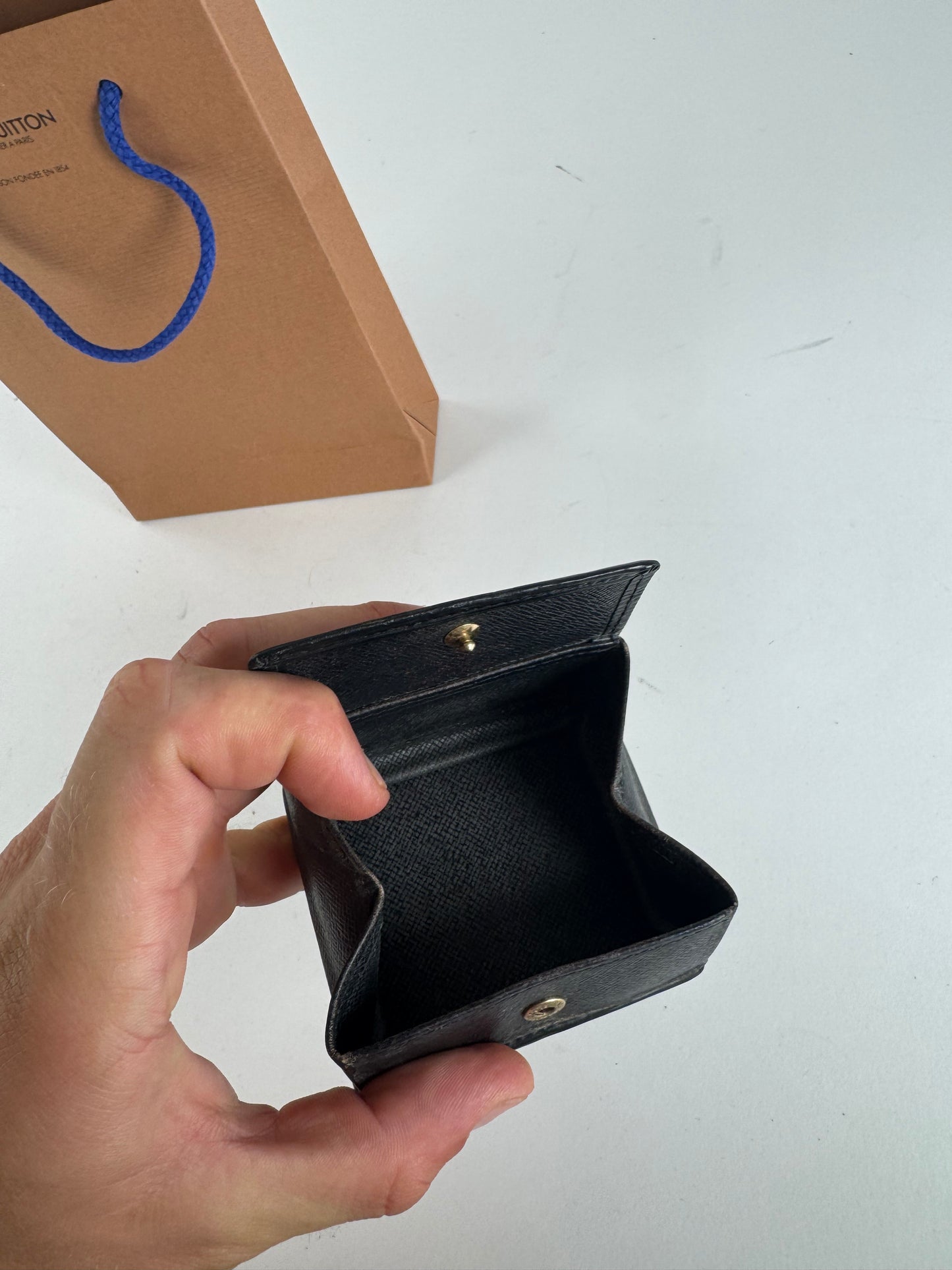 Vintage Louis Vuitton EPI Leather Coin Purse Black