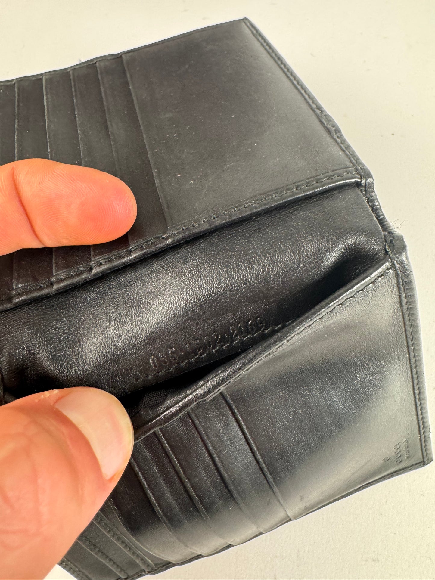 Vintage Gucci Canvas leather wallet black