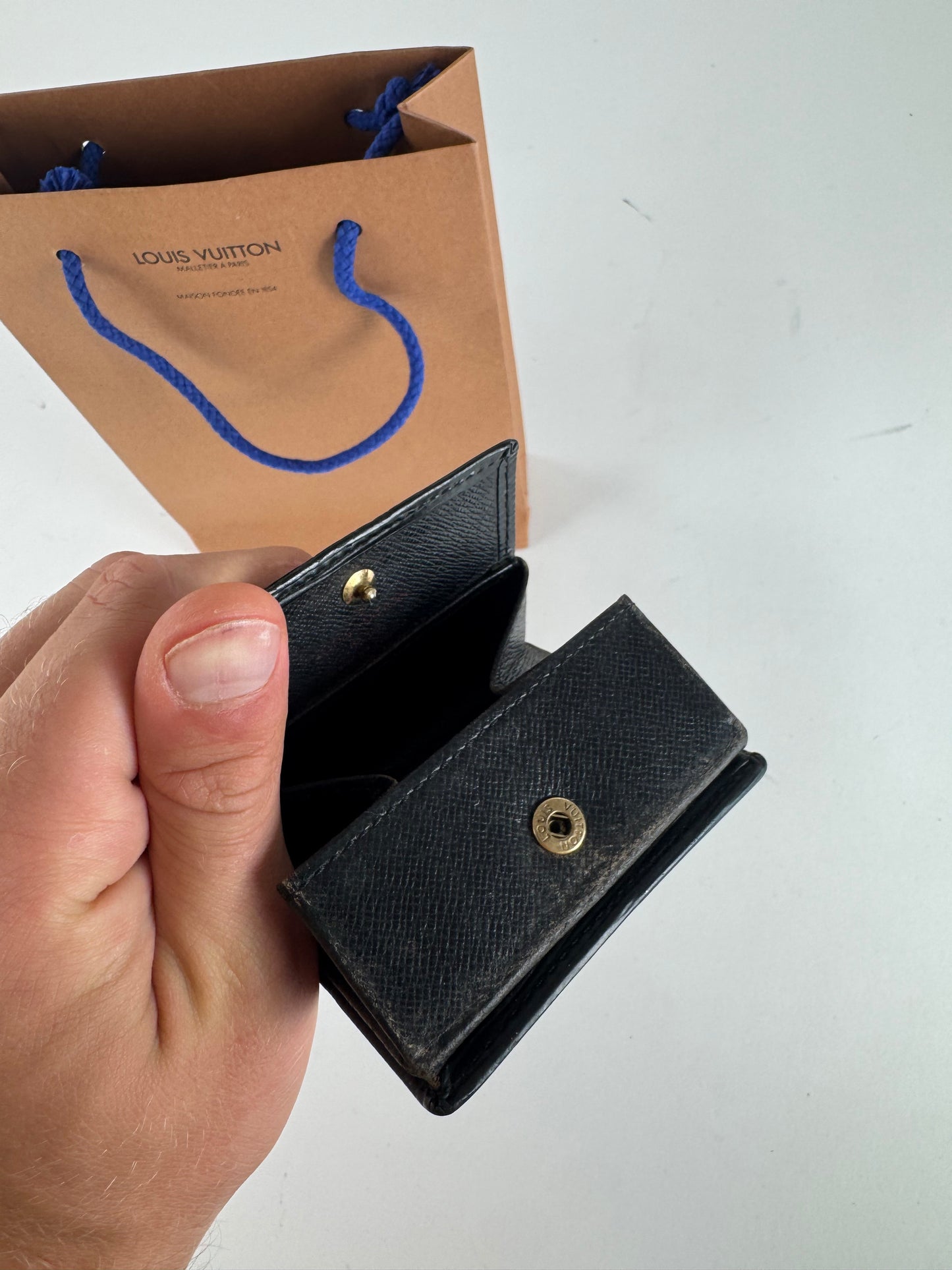 Vintage Louis Vuitton EPI Leather Coin Purse Black