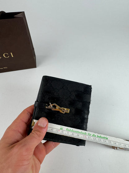 Vintage Gucci Canvas leather wallet black