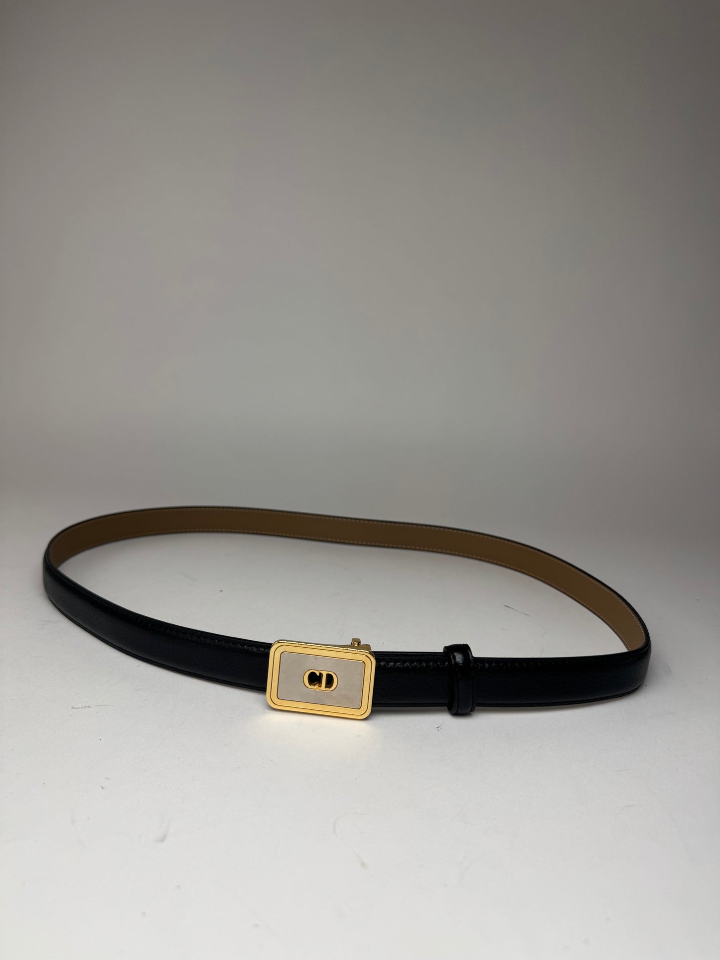 Vintage Dior Leather belt black