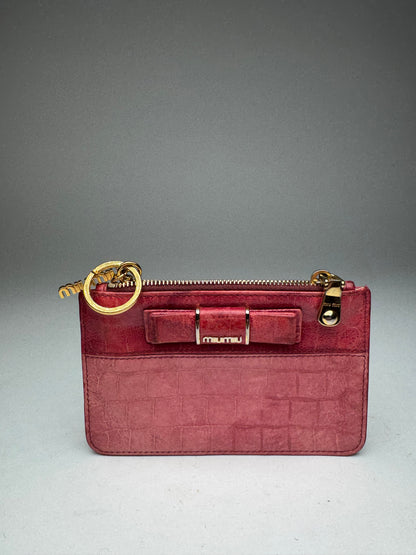 Vintage Miu Miu Leather Card Holder Pink