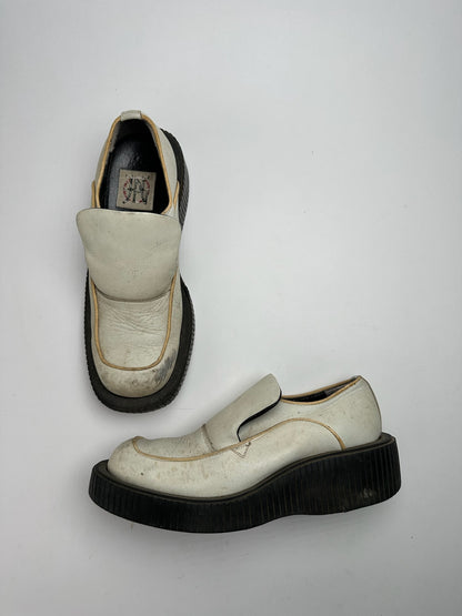 Vintage Jean Paul Gaultier Leather Sneaker Black White