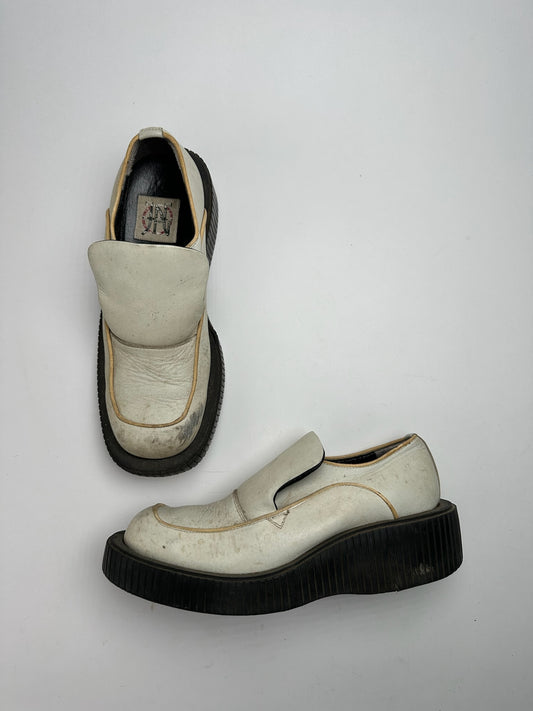 Vintage Jean Paul Gaultier Leather Sneaker Black White
