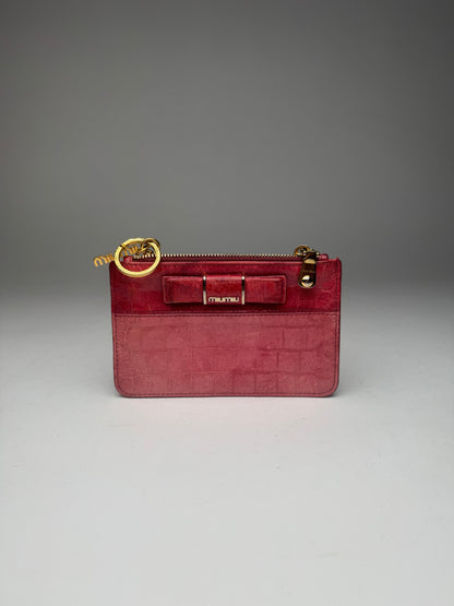 Vintage Miu Miu Leather Card Holder Pink