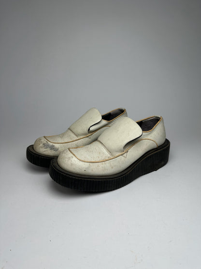 Vintage Jean Paul Gaultier Leather Sneaker Black White