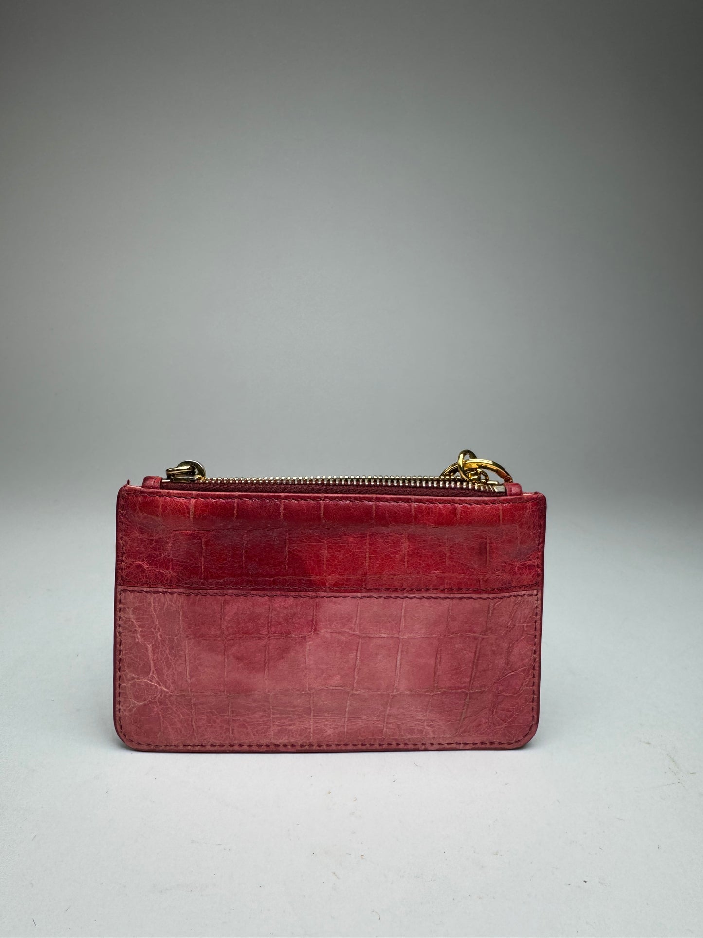 Vintage Miu Miu Leather Card Holder Pink