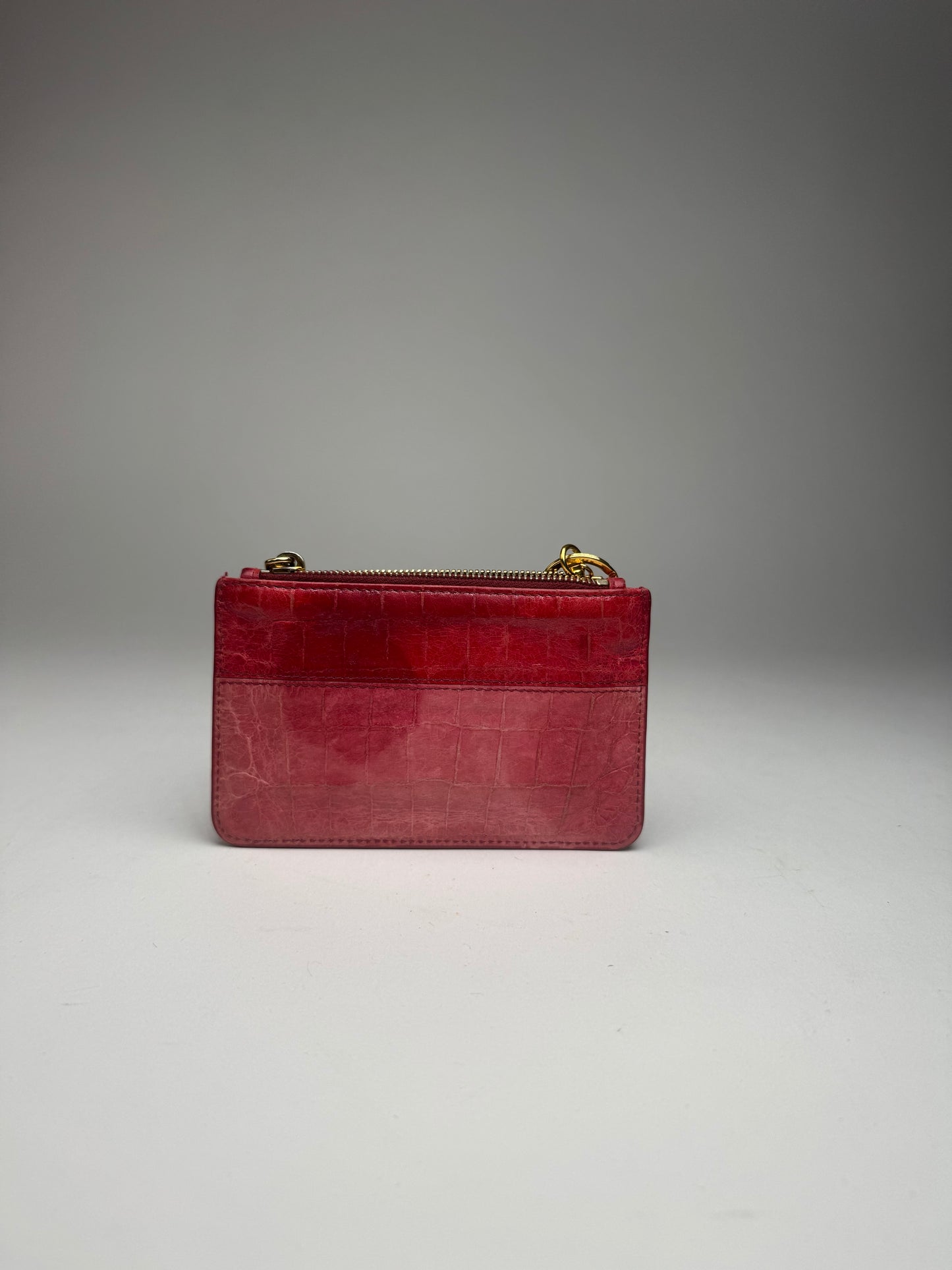 Vintage Miu Miu Leather Card Holder Pink