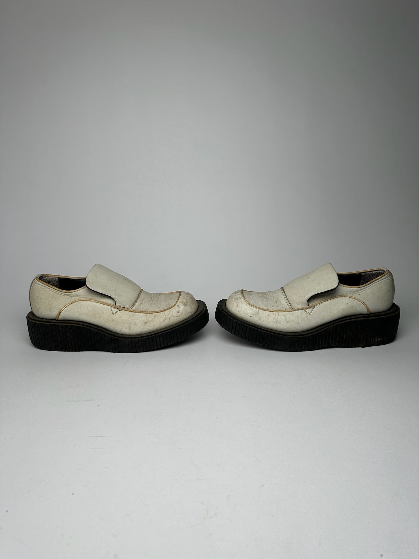 Vintage Jean Paul Gaultier Leather Sneaker Black White