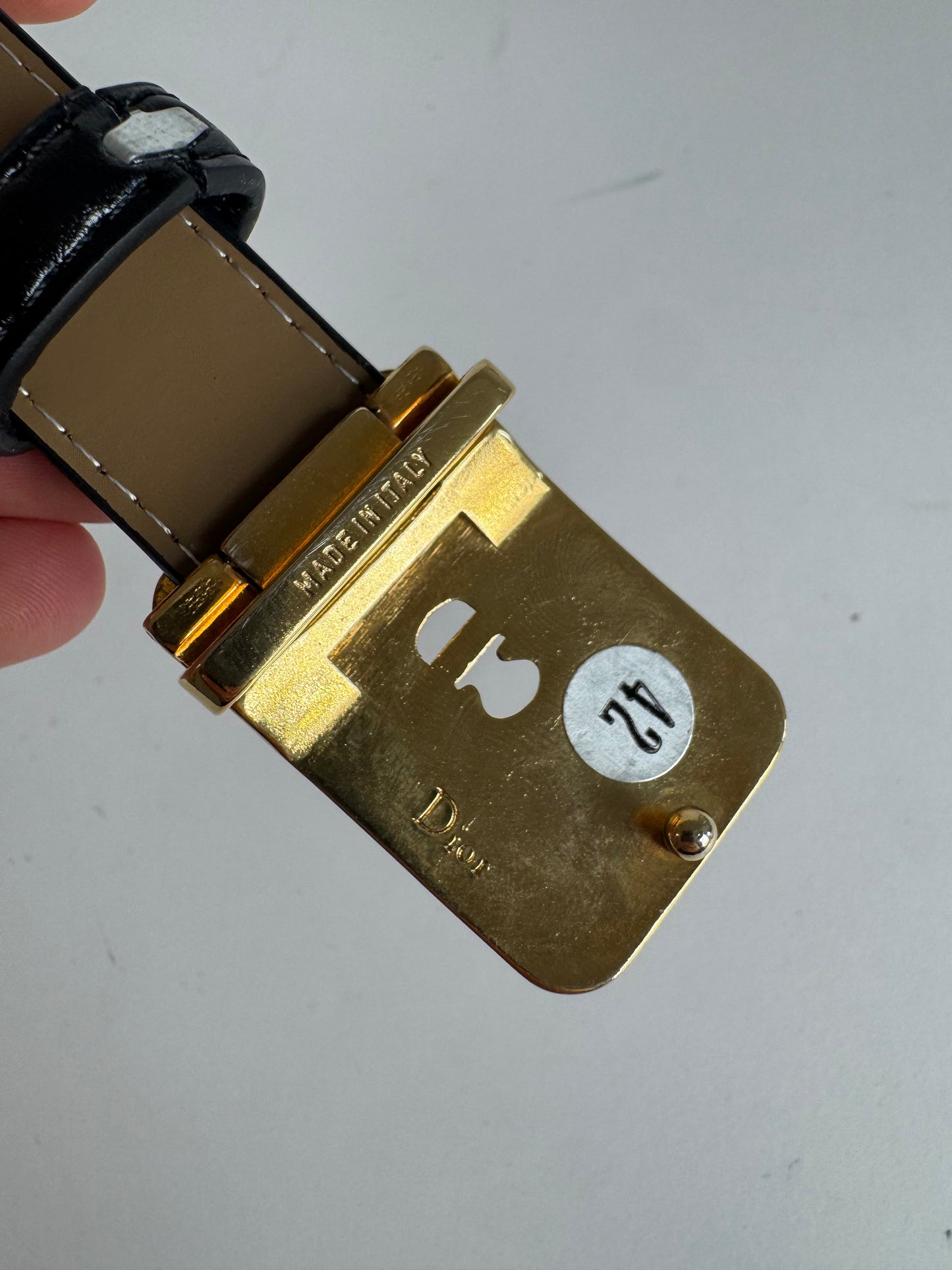 Vintage Dior Leather belt black