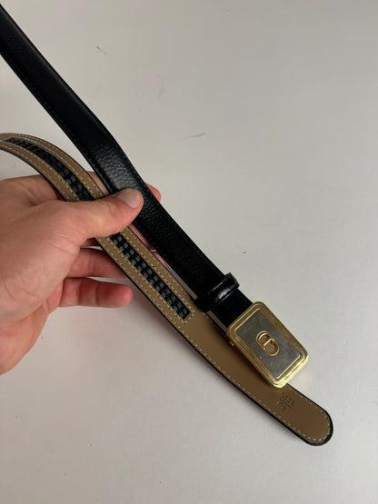 Vintage Dior Leather belt black