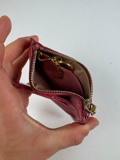 Vintage Miu Miu Leather Card Holder Pink