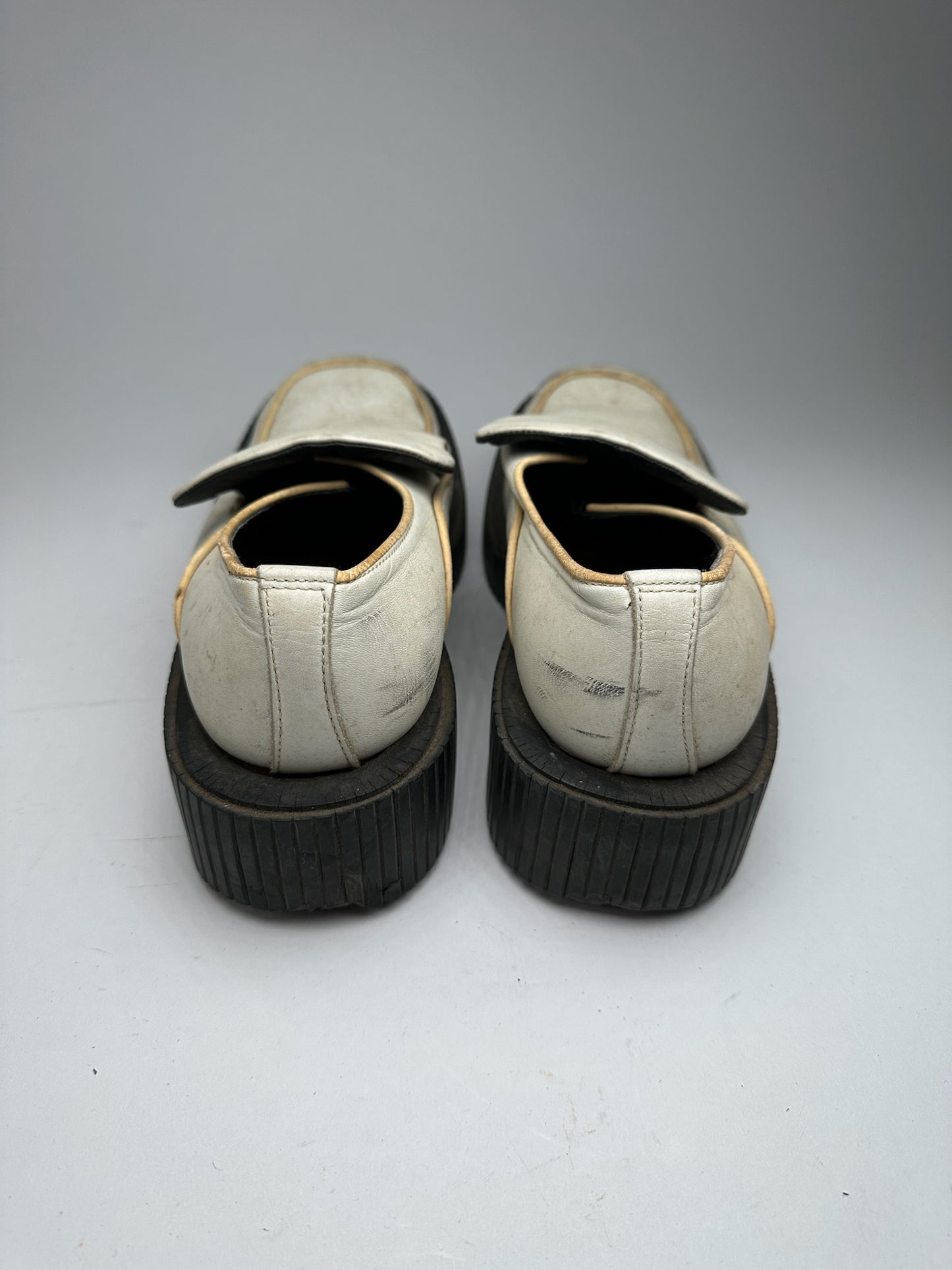 Vintage Jean Paul Gaultier Leather Sneaker Black White