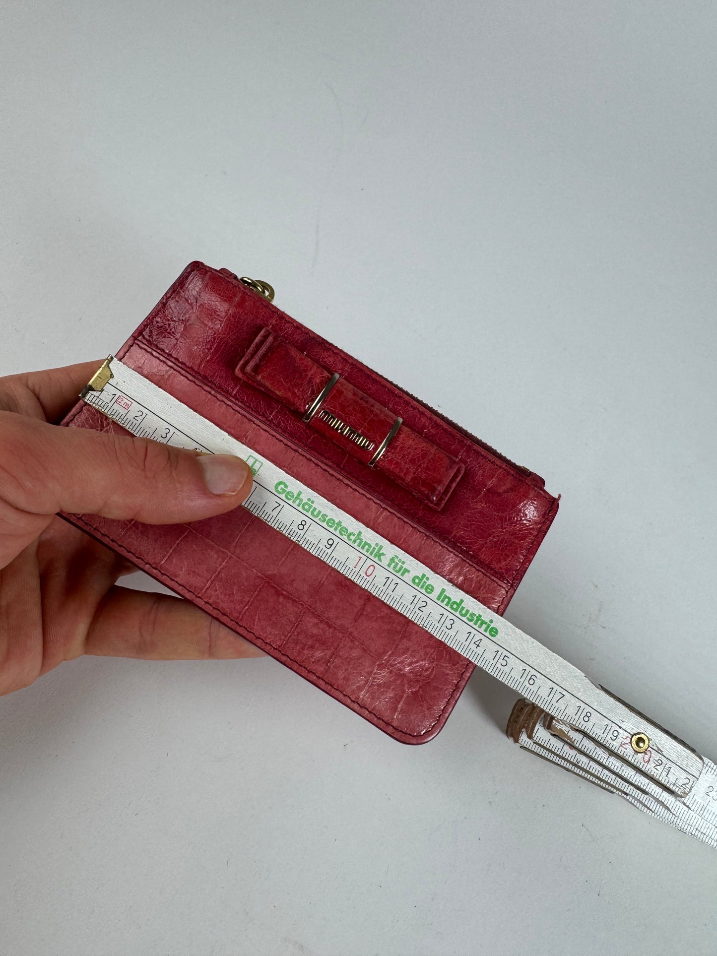 Vintage Miu Miu Leather Card Holder Pink