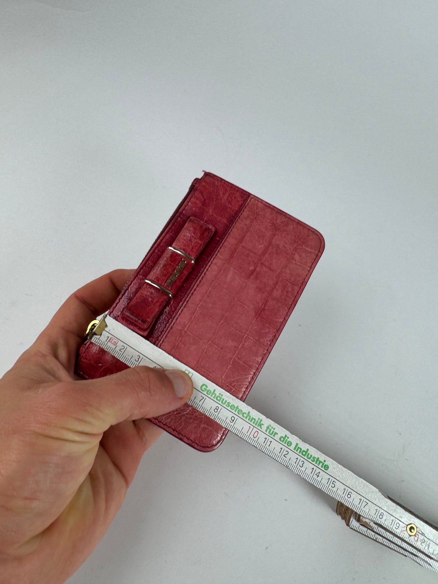 Vintage Miu Miu Leather Card Holder Pink