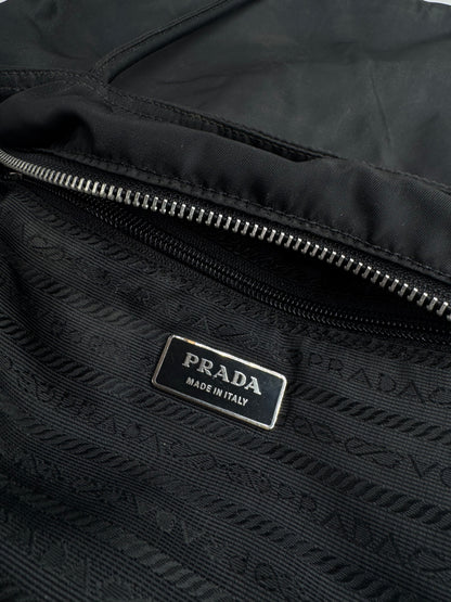 Sac Trangle Prada vintage en cuir polyester noir