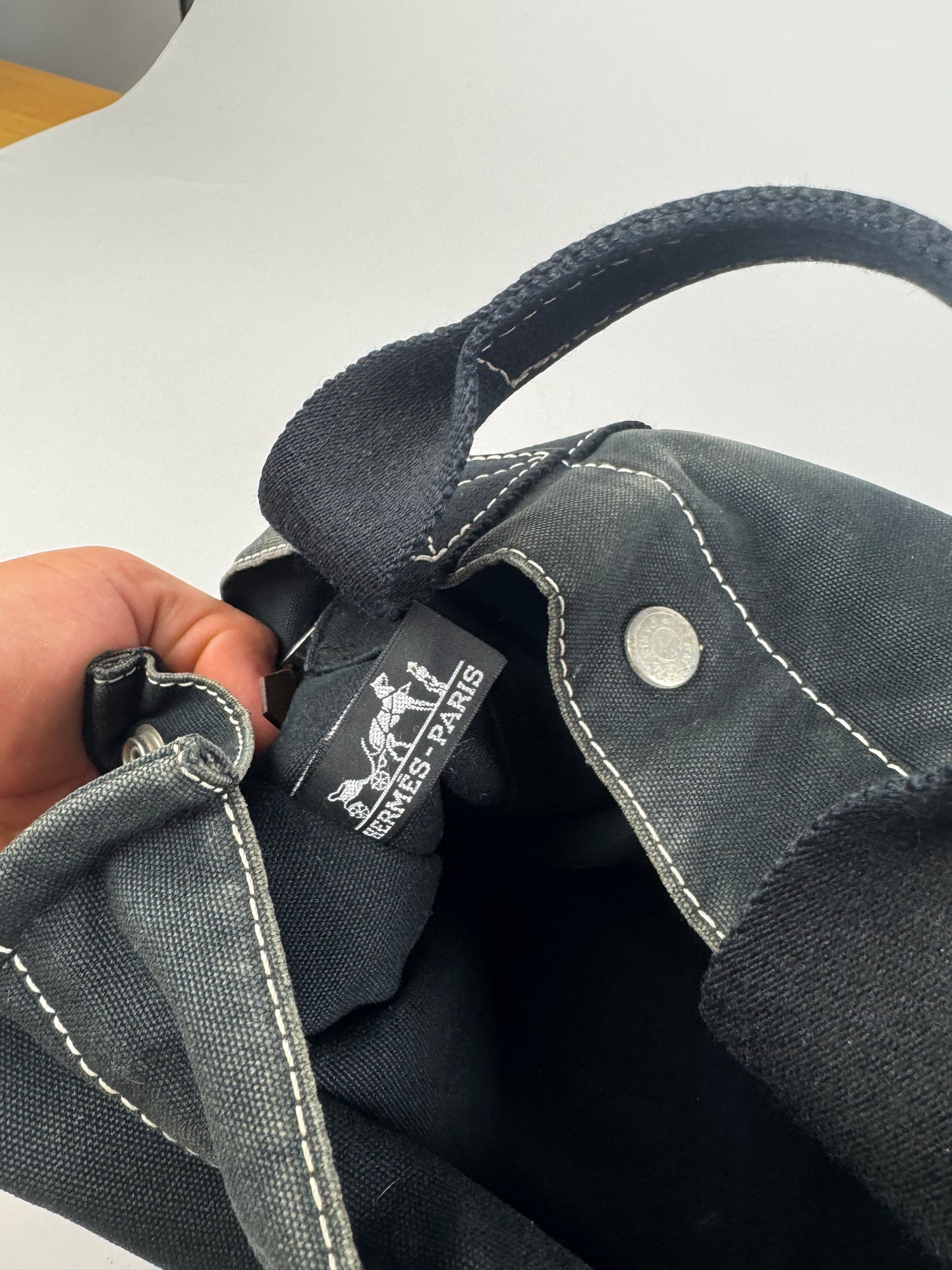 Vintage Hermes Shopper bag black