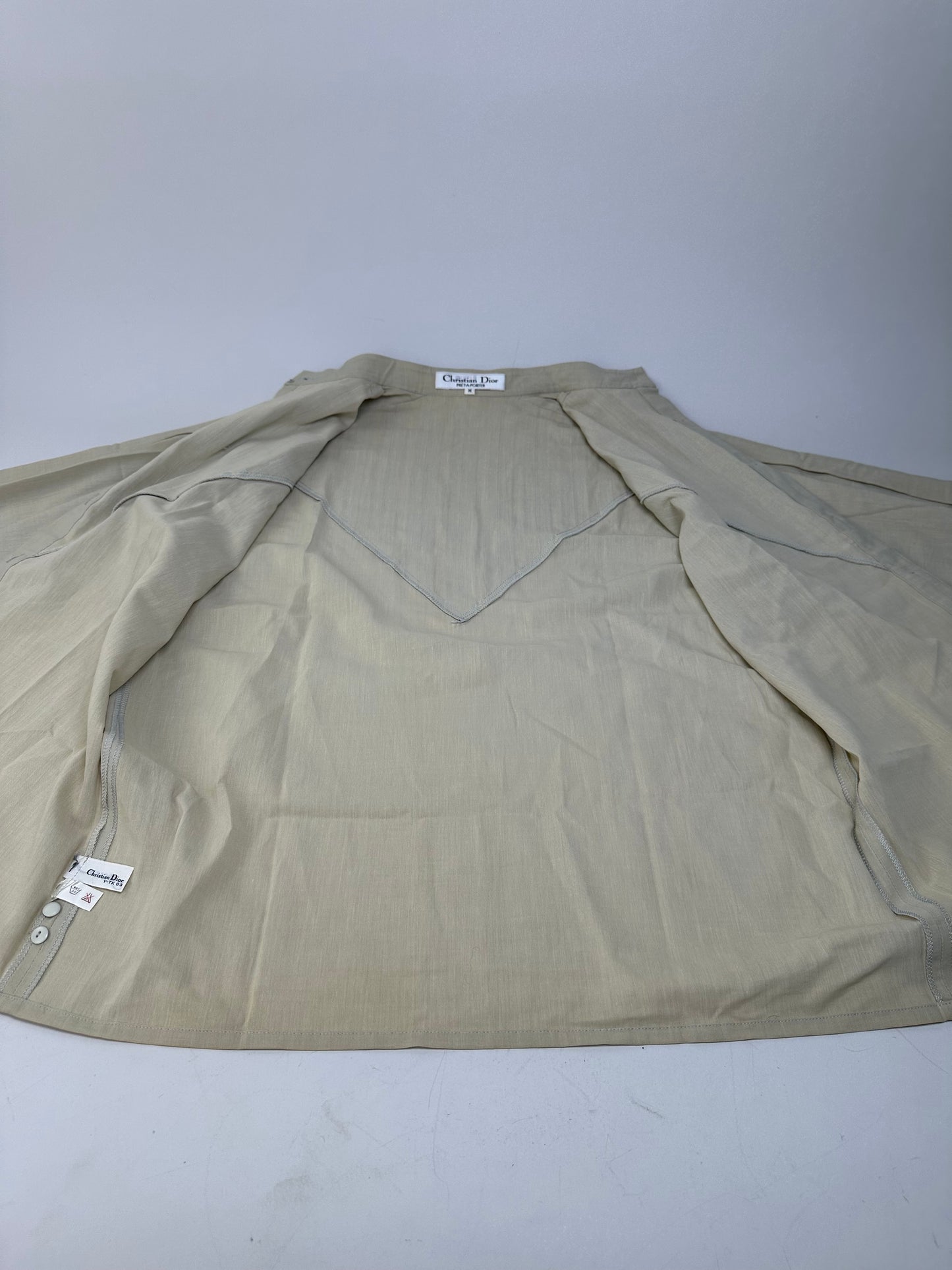 Vintage Dior Cotton Blouse Beige M