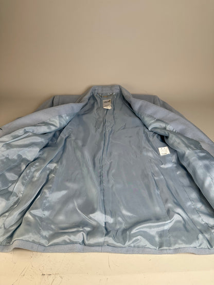 Vintage Celine Cashmere Angora Blazer Light Blue XL