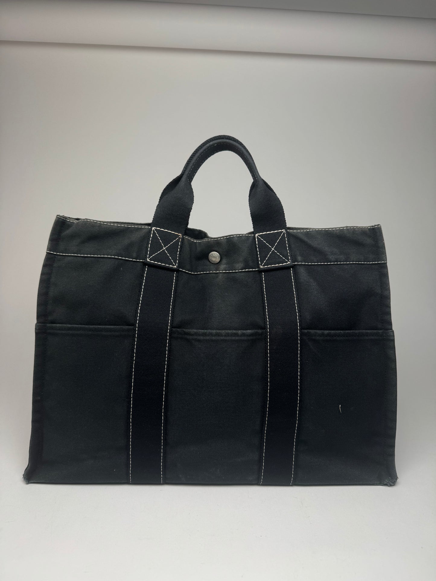 Vintage Hermes Shopper bag black