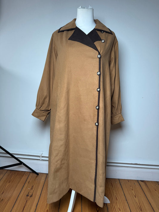 Vintage Yves Saint Laurent Suede Coat Camel M