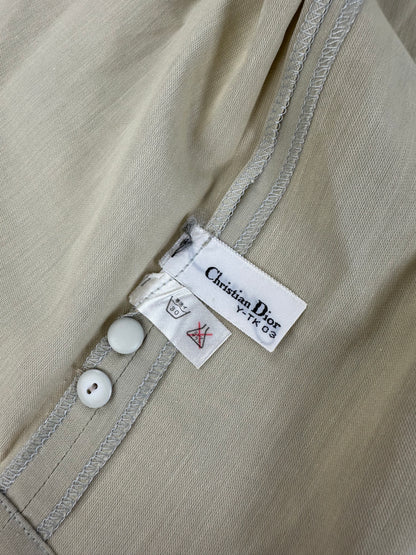 Vintage Dior Cotton Blouse Beige M
