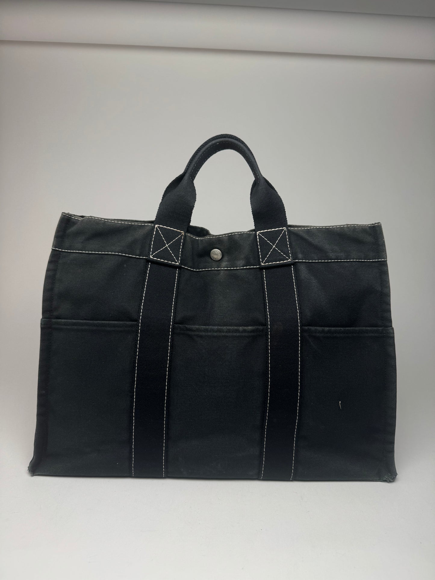 Vintage Hermes Shopper bag black