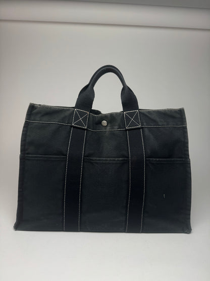 Vintage Hermes Shopper bag black