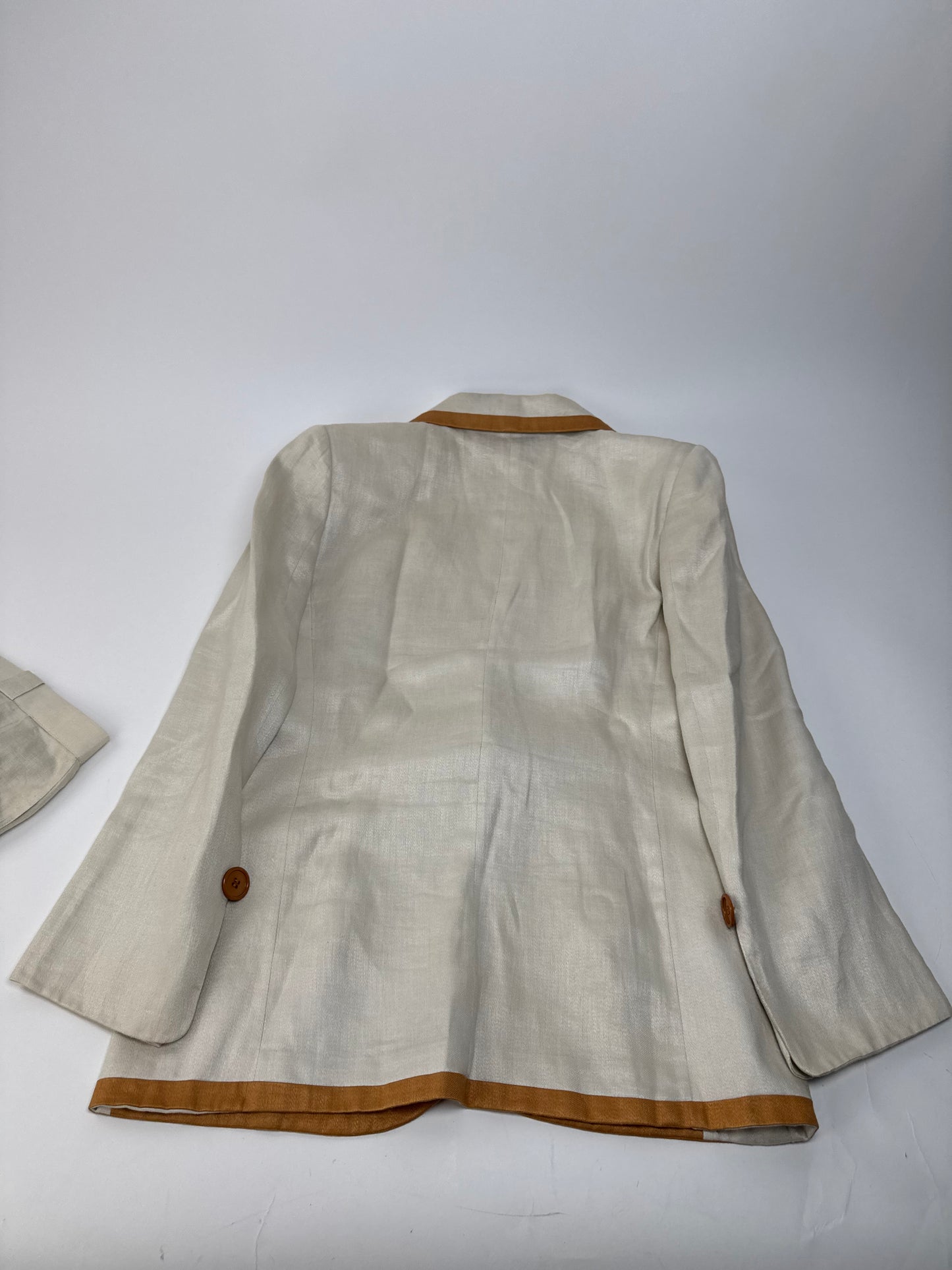 Vintage Dior Twin Set White Brown M/L